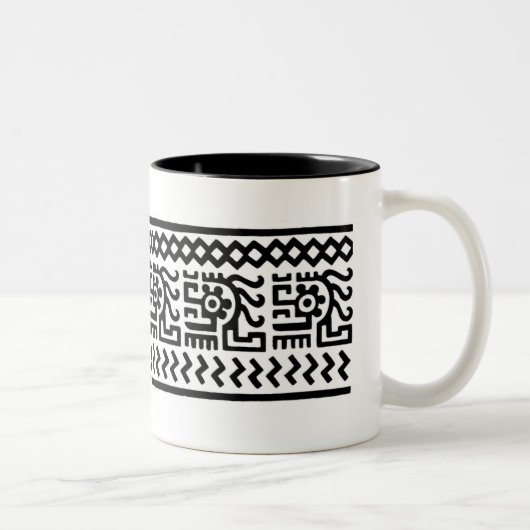 2 Couleurs Conception mexicaine antique - tasse (Droit)