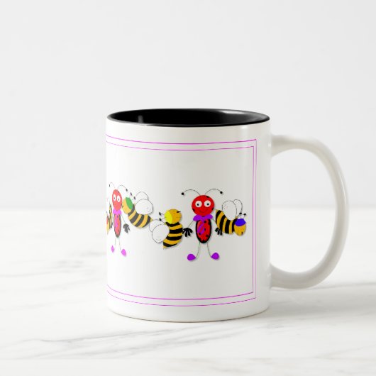 2 Couleurs Conception mignonne de tasse de coccinelles et (Droit)