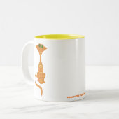 2 Couleurs Conception rouge drôle de tasse de chat (Devant gauche)