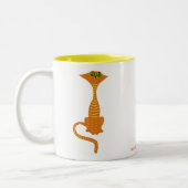 2 Couleurs Conception rouge drôle de tasse de chat (Gauche)