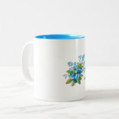 2 Couleurs Conception ukrainienne de tasse de myosotis (Devant gauche)
