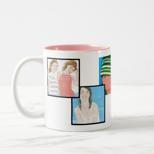 2 Couleurs Conceptions personnalisables de tasse de 2-Ton (Gauche)