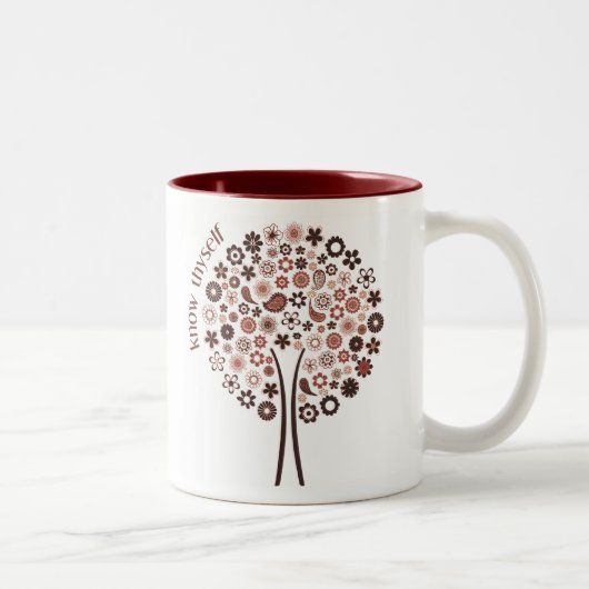 2 Couleurs Connaissez Thyself - tasse d'arbre (Droit)