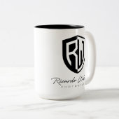 2 Couleurs Copie TwoTone de double de tasse du noir 15oz de (Devant droit)