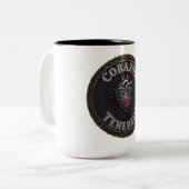 2 Couleurs Corazon Tenbres Logo Tasse (Devant gauche)