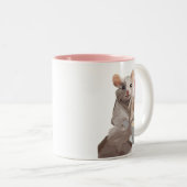 2 Couleurs Cosy café Mouse tasse (Devant droit)