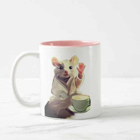 2 Couleurs Cosy café Mouse tasse (Gauche)