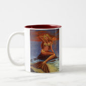 2 Couleurs Coucher du soleil de sirène - tasse (Gauche)