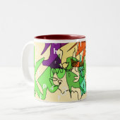 2 Couleurs couches de tasse (Devant gauche)
