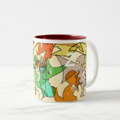 2 Couleurs couches de tasse (Devant droit)