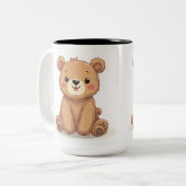 2 Couleurs Coupe de tasse d'ours mignon (Devant gauche)