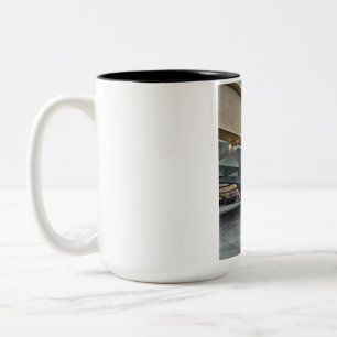 2 Couleurs Courbes de la tasse du musée