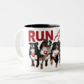 2 Couleurs Courez la tasse de café libre de Berner (Devant gauche)