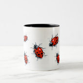 2 COULEURS COUVERT DANS LA TASSE DE COCCINELLES (Centre)