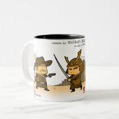 2 Couleurs Cowboy contre la tasse samouraï (Devant gauche)