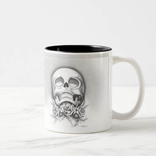 2 Couleurs Crâne et tasse de roses (Droit)