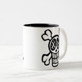 2 Couleurs crâne et tasse d'os croisés (Devant droit)