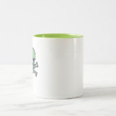 2 Couleurs Crâne vert tasse à deux tons (Centre)