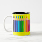 2 Couleurs Crayons - tasse à deux tons customisée (Gauche)