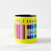2 Couleurs Crayons - tasse à deux tons customisée (Centre)