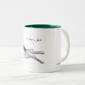 2 Couleurs Crocodile, j'ai été une secousse, tasse animale (Devant droit)