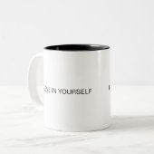 2 Couleurs Croyez en vous Design Café tasse (Devant gauche)