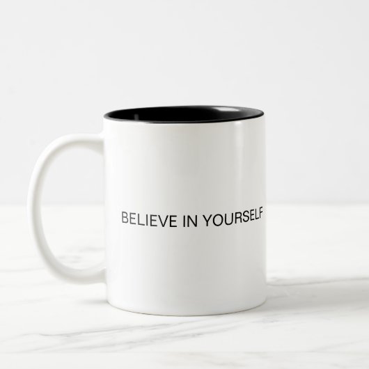 2 Couleurs Croyez en vous Design Café tasse (Gauche)