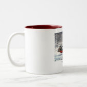 2 Couleurs Currier et Ives - tasse - la ROUTE, HIVER (Gauche)