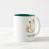 2 Couleurs Cute chatte tasse pour amoureux de les chats (Devant droit)
