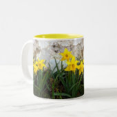2 Couleurs Daffodique thé et café tasse (Devant gauche)