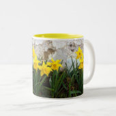 2 Couleurs Daffodique thé et café tasse (Devant droit)