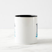2 Couleurs Dauphin joyeux Splash - Tasse (Centre)