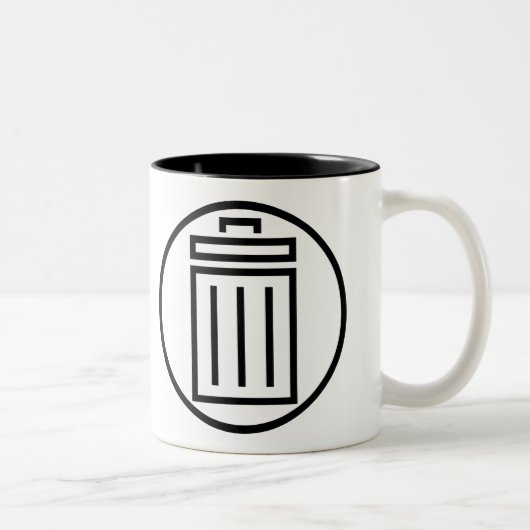 2 Couleurs Déchets comiques - simples - gauchers - tasse (Droit)