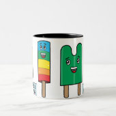 2 Couleurs Défilé de Popsicle - tasse (Centre)