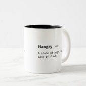 2 Couleurs Définition drôle de tasse de café de Hangry (Devant droit)