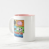 2 Couleurs Deux-Image T de tasse (Devant gauche)