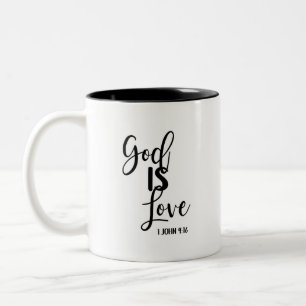 2 Couleurs Dieu est tasse de café de vers de bible d'amour