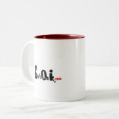 2 Couleurs Dieu là-dessus tasse (Devant gauche)