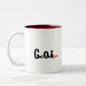 2 Couleurs Dieu là-dessus tasse (Gauche)