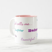 2 Couleurs Dieu m'appelle tasse (Devant gauche)