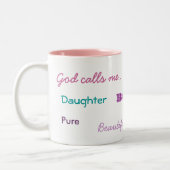 2 Couleurs Dieu m'appelle tasse (Gauche)