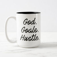 Dieu. Objectifs. Travail acharné. Tasse à café