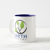 2 Couleurs Digne TASSE de la terre (Devant gauche)