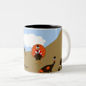 2 Couleurs Dindes dans la tasse d'automne (Devant droit)