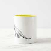 2 Couleurs Dinosaure, F*ck, tasse animale (Centre)