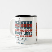 2 Couleurs Disant ce que vous pensez la tasse (Devant gauche)
