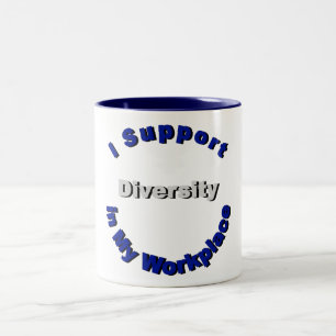 2 Couleurs Diversité de soutien dans ma tasse de lieu de