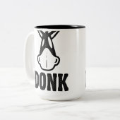 2 Couleurs DONK - Noir sur le blanc - tasse (Devant gauche)