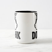 2 Couleurs DONK - Noir sur le blanc - tasse (Centre)