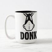 2 Couleurs DONK - Noir sur le blanc - tasse (Gauche)